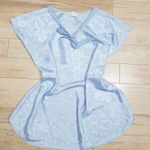 Secret Treasures Satin Floral Nightgown Blue XXXL